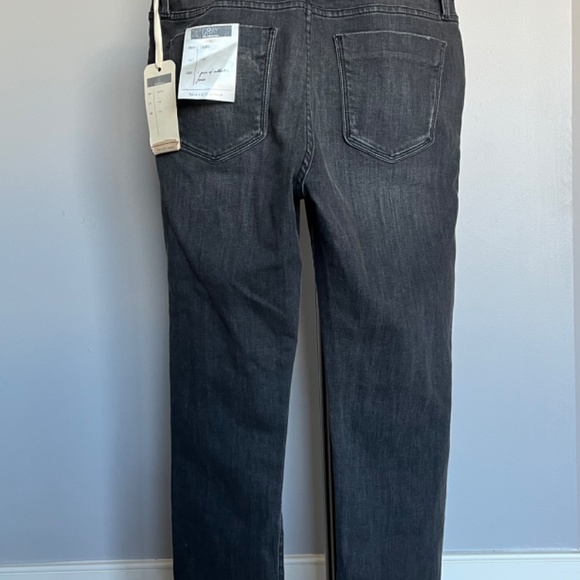 Saks Fifth Ave GRAY Skinny Denim Overall Casual Braces Jaeans Jumpsuit - Picture 9 of 13